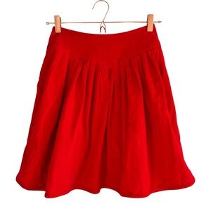 Vintage Liz Claiborne Corduroy Red Mini Skirt Size 8